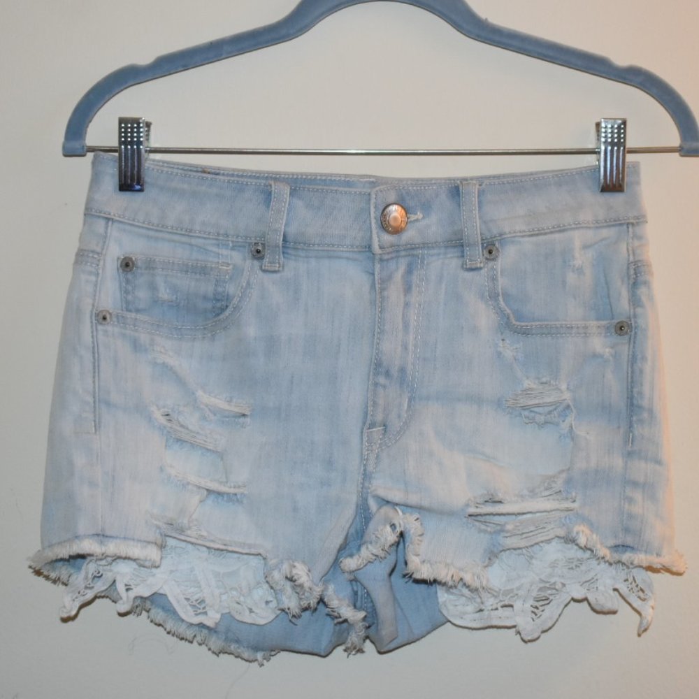 American Eagle Ripped Jean Shorts